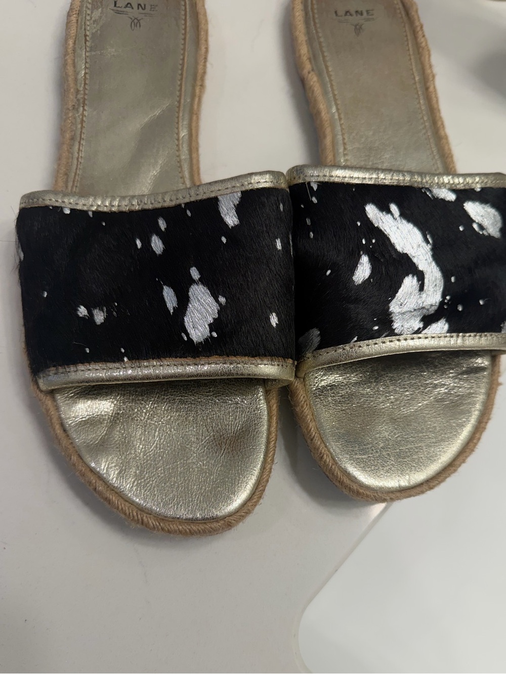 Lane Black & Silver Slide Sandals - Picture 6 of 6